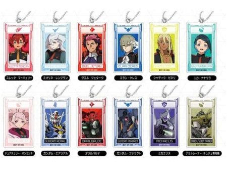 PuraPura Acrylic Keychain Mobile Suit Gundam the Witch from Mercury BOX ZA-586 For Sale