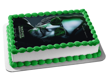 The Matrix Resurrections Movie Poster Neo Edible Cake Topper Image ABPID54728 Online Sale