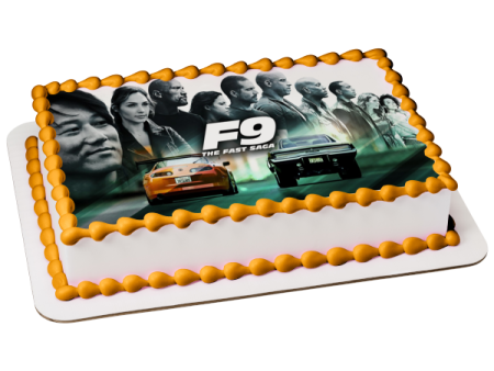 F9 the Fast Saga Dominic Toretto Han Lue Race Car Edible Cake Topper Image ABPID54838 Hot on Sale