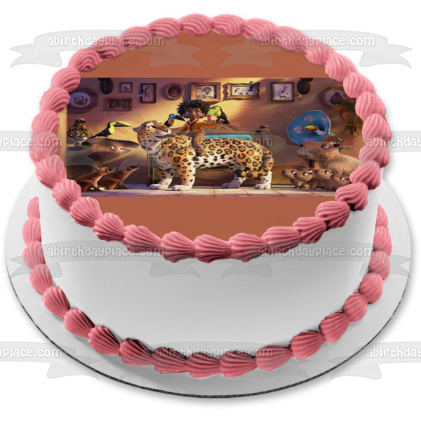 Encanto Antonio Riding a Cheetah Edible Cake Topper Image ABPID54679 Hot on Sale