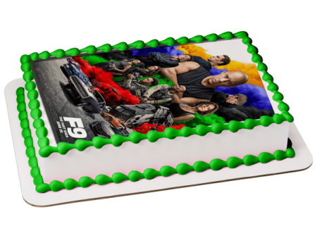 F9 the Fast Saga Dominic Toretto  Mia Toretto Han Lue Race Cars Edible Cake Topper Image ABPID54839 For Cheap