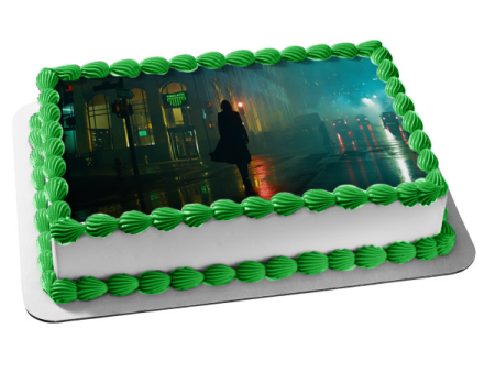 The Matrix Resurrections Neo Walking In the Rain Edible Cake Topper Image ABPID54732 For Cheap