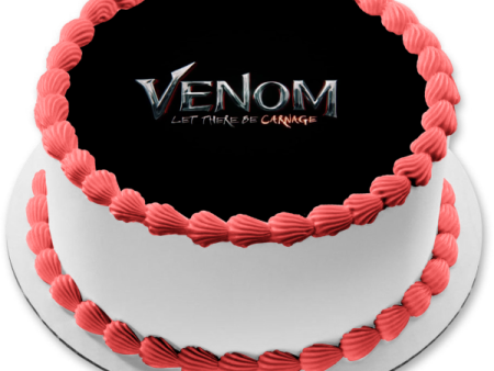 Venom: Let There Be Carnage Logo on a Black Background Edible Cake Topper Image ABPID54683 Online