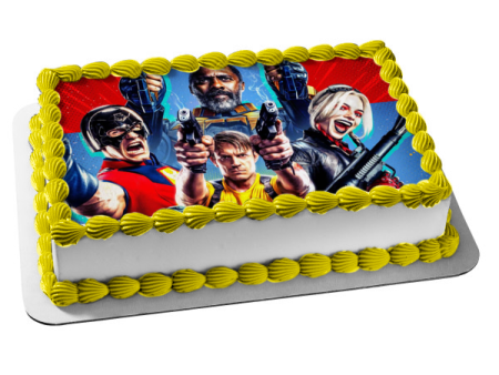 The Suicide Squad Bloodsport Javelin Harley Quinn Edible Cake Topper Image ABPID54762 on Sale