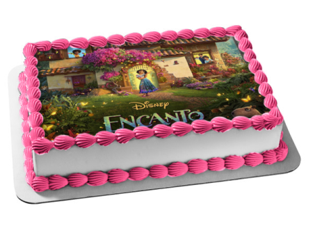 Encanto Mirabel Surrounded by Flowers and Butterflies Edible Cake Topper Image ABPID54678 Online