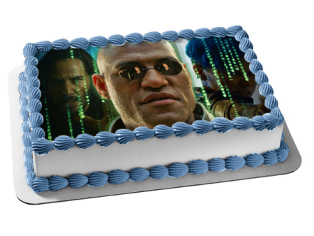 The Matrix Resurrections Neo Morpheus Edible Cake Topper Image ABPID54730 Hot on Sale