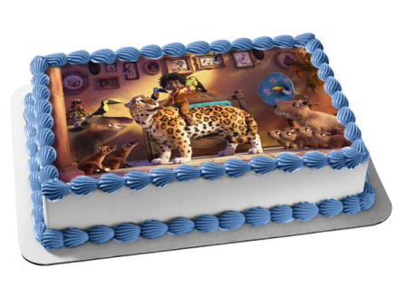 Encanto Antonio Riding a Cheetah Edible Cake Topper Image ABPID54679 Hot on Sale