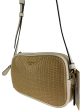 Coach Woven Canvas & White Leather Small Crossbody Supply