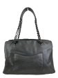 Chanel Grey Metallic Caviar Leather CC Tote Cheap