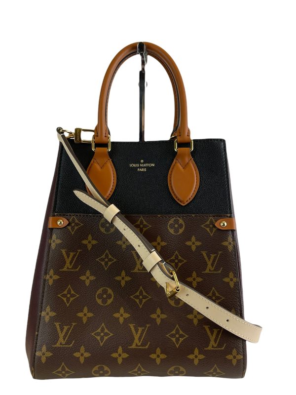 Louis Vuitton Bicolor Leather & Monogram Canvas ‘Fold Tote’ Cheap