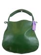 Fausto Santini Green Leather Hobo For Cheap