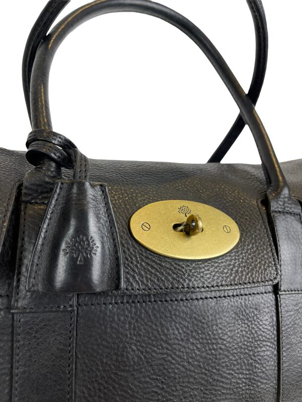 Mulberry Black Grained Leather  Bayswater  Tote Online now