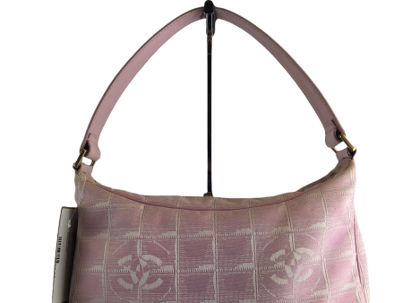 Chanel Pink CC Canvas Shoulder Bag For Cheap