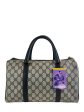 Gucci Vintage Monogram Canvas Vintage Web  Boston  Tote For Sale