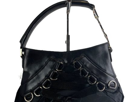 Christian Dior Black Leather Ribbon Shoulder Bag Supply