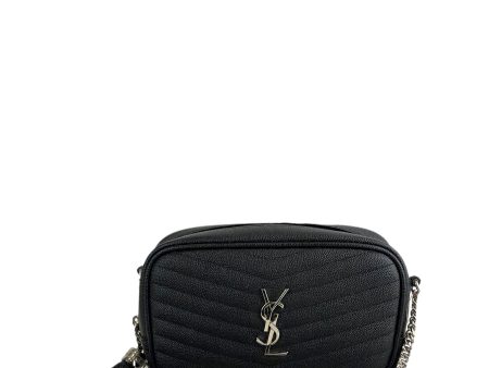 Saint Laurent   YSL Lou Black Chevron Leather Crossbody Camera Bag Discount