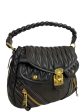 Miu Miu Black Ruched Leather Crossbody For Sale