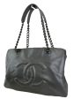 Chanel Grey Metallic Caviar Leather CC Tote Cheap