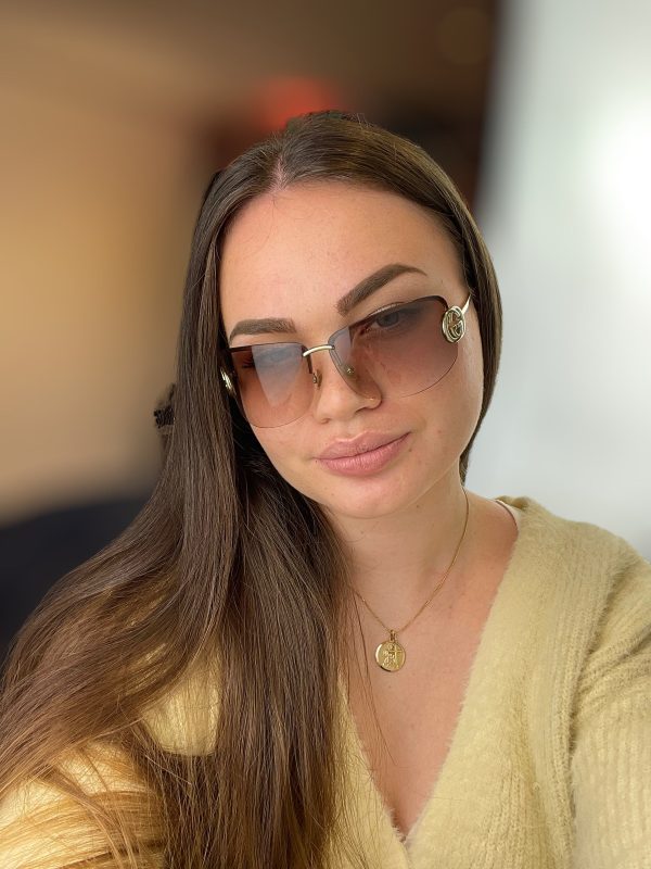 Gucci Brown Wrap Around Sunglasses Online Sale