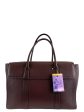 Mulberry Burgundy Pebbled Leather “Bayswater” Tote Discount