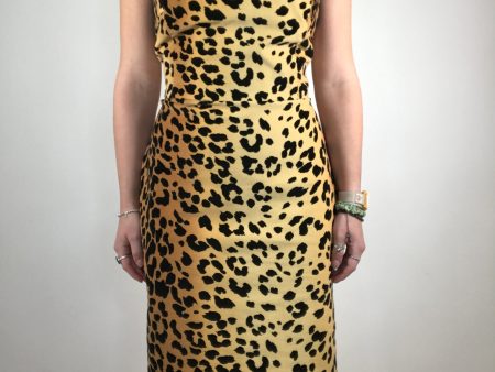 Moschino Leopard Print Velvet Dress - UK 14 Online Sale