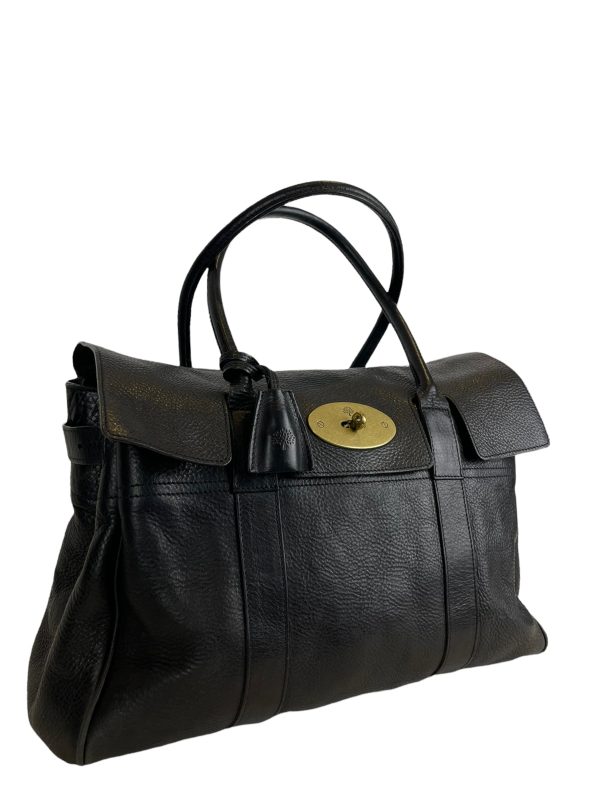 Mulberry Black Grained Leather  Bayswater  Tote Online now