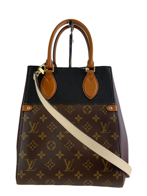 Louis Vuitton Bicolor Leather & Monogram Canvas ‘Fold Tote’ Cheap