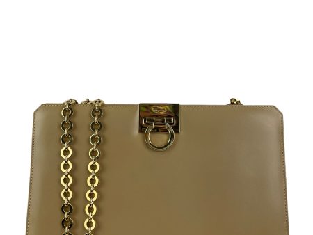 Salvatore Ferragamo Cream Leather Shoulder bag Online now