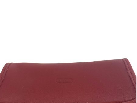 Coach Vintage Red Leather Make Up Bag Online now