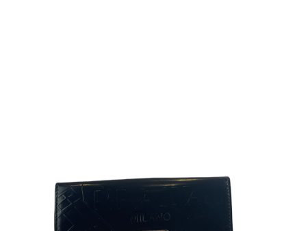 Prada Black Embossed Logo Leather Wallet Online now