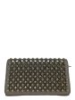 Christian Louboutin Silver Grey Leather Studded Wallet For Cheap