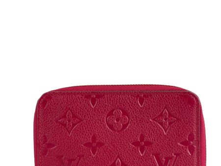 Louis Vuitton Pink Empriente Leather Zip Wallet Hot on Sale