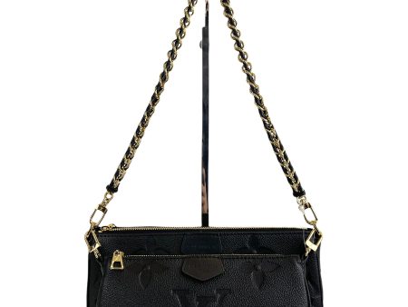 Louis Vuitton Black Empreinte Leather Multi Pochette Crossbody Fashion