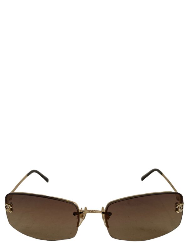 Chanel Goldtone Diamonte CC Sunglasses Sale