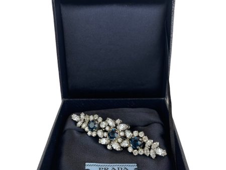 Prada Diamonte SilverTONE Brooch on Sale