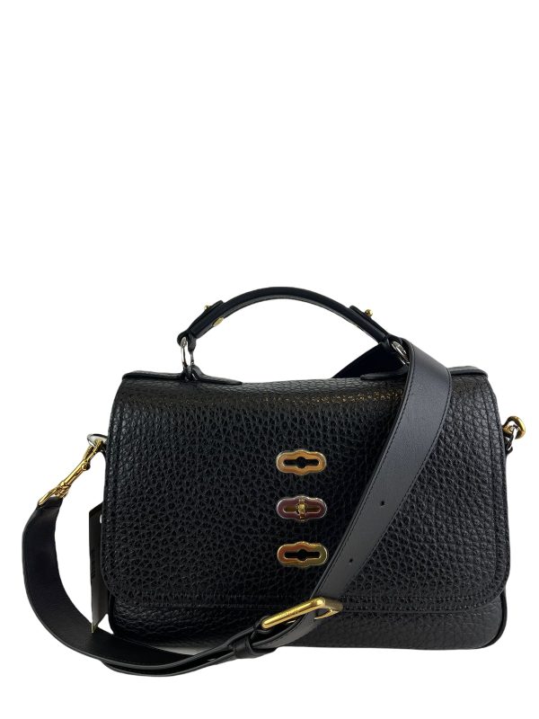 Mulberry Black Textured Leather   Bryn Satchel  Crossbody on Sale