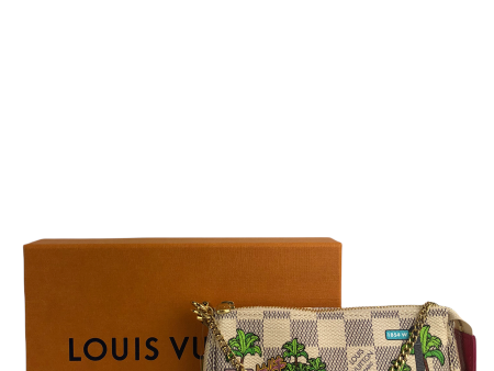 PART PAYMENT - Louis Vuitton Azur Canvas Limited Edition “Christmas 2021” Pochette Hot on Sale