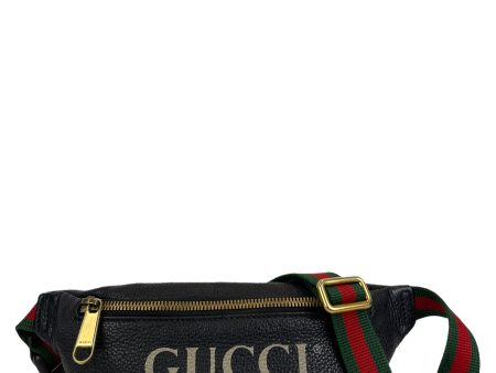 Gucci Black Leather Bum Belt Bag Online Hot Sale