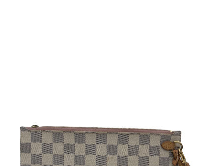 Louis Vuitton Damier Azur Canvas Pochette - Pink Lining on Sale