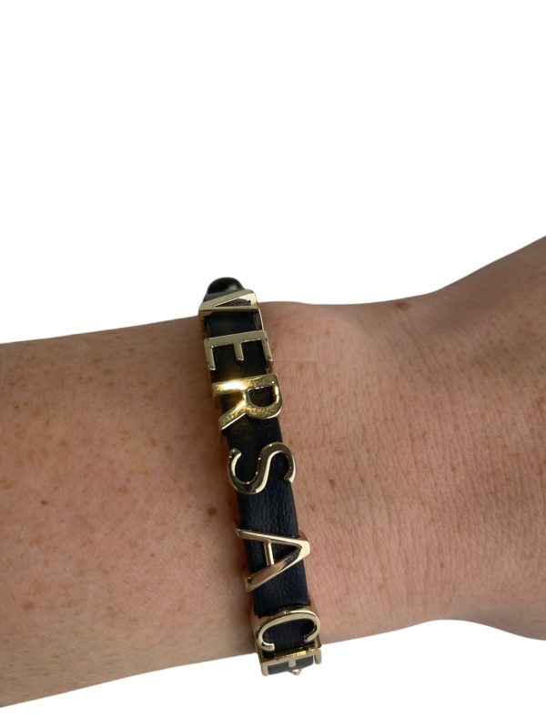 Versace Black Logo Bracelet Sale