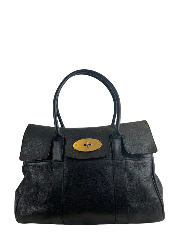 Mulberry Black Leather Bayswater Tote For Sale