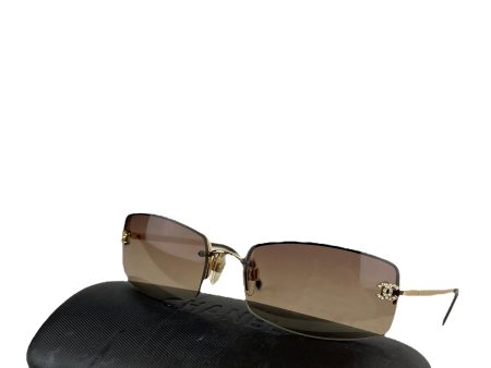 Chanel Goldtone Diamonte CC Sunglasses Sale