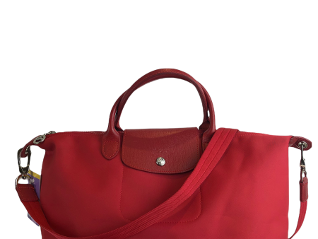 Longchamp Red Nylon “Le Pliage Néo” Tote Fashion