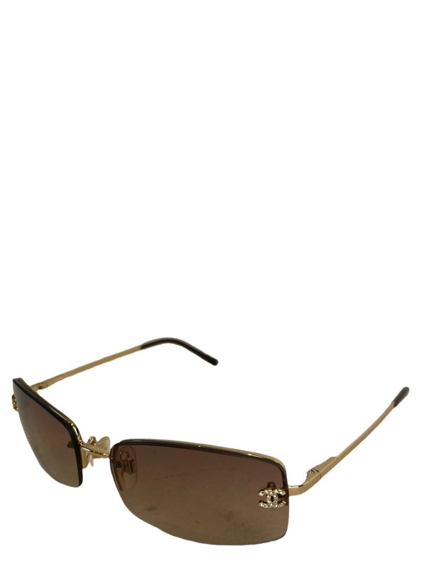 Chanel Goldtone Diamonte CC Sunglasses Sale