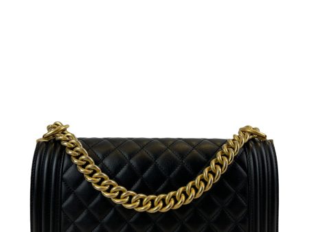 PART PAYMENT ONLY - Chanel Medium Quilted Black CalfSkin Leather “Boy Bag” Online Sale