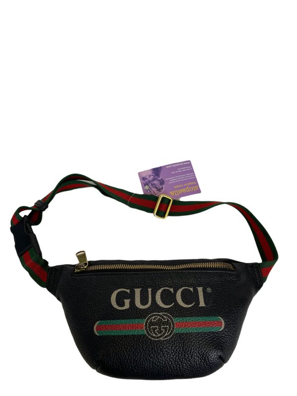 Gucci Black Leather Bum Belt Bag Online Hot Sale