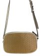 Coach Woven Canvas & White Leather Small Crossbody Supply