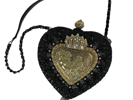 Mary Frances Black and Gold Embellished Handbag Online