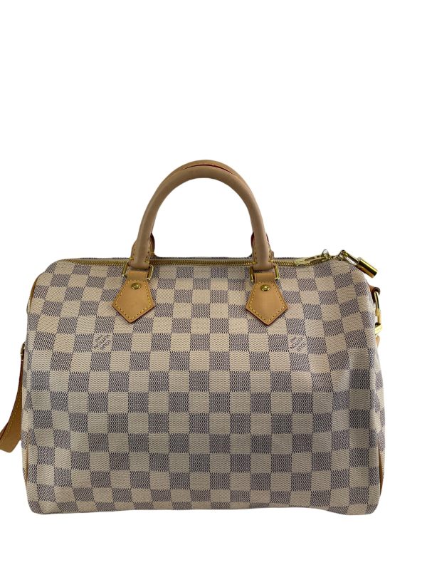 Louis Vuitton Damier Azur Canvas  Speedy 30  Bandouliere Fashion