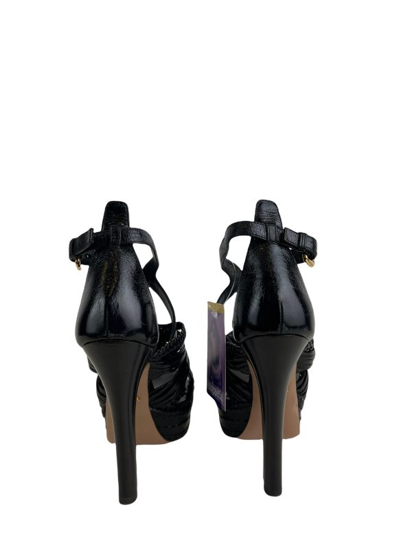 Prada Black Leather Strappy Heels- EU 36 Online Hot Sale